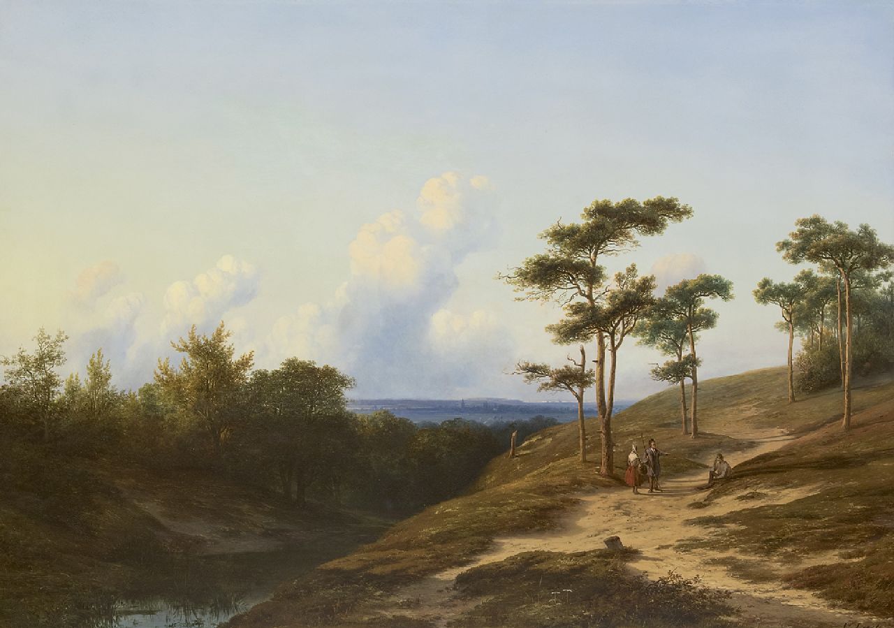 Cornelis Lieste | A view of the Rijn valley near Oosterbeek, oil on panel, 75.5 x 101.7 cm, signed l.r. and painted ca. 1853-1861