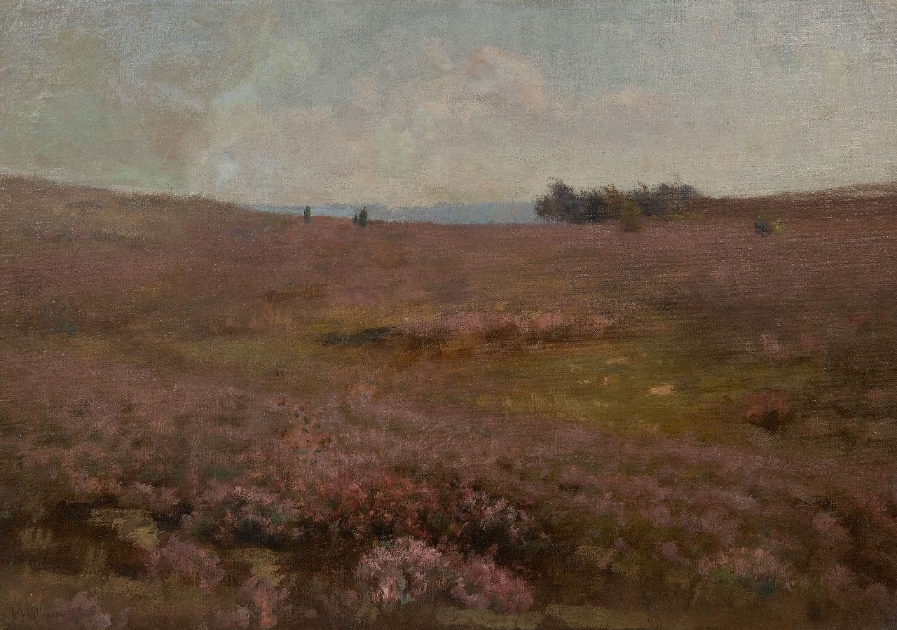 Willemsen W.J.  | Willem Jan Willemsen | Paintings offered for sale | Moor landscape, oil on canvas laid down on panel 46.0 x 64.5 cm, signed l.l.