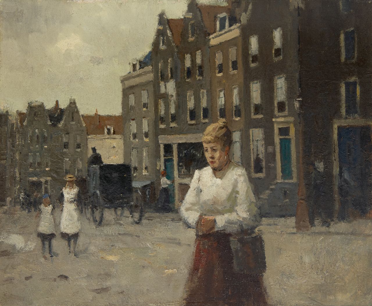 Ligtelijn E.J.  | Evert Jan Ligtelijn | Paintings offered for sale | A view in Haarlem, oil on canvas 51.1 x 60.4 cm