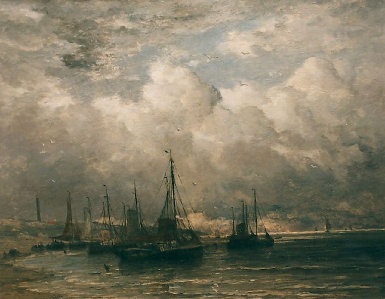 Mesdag H.W.  | Hendrik Willem Mesdag, Stormy weather, oil on canvas 98.0 x 124.0 cm, dated 1896