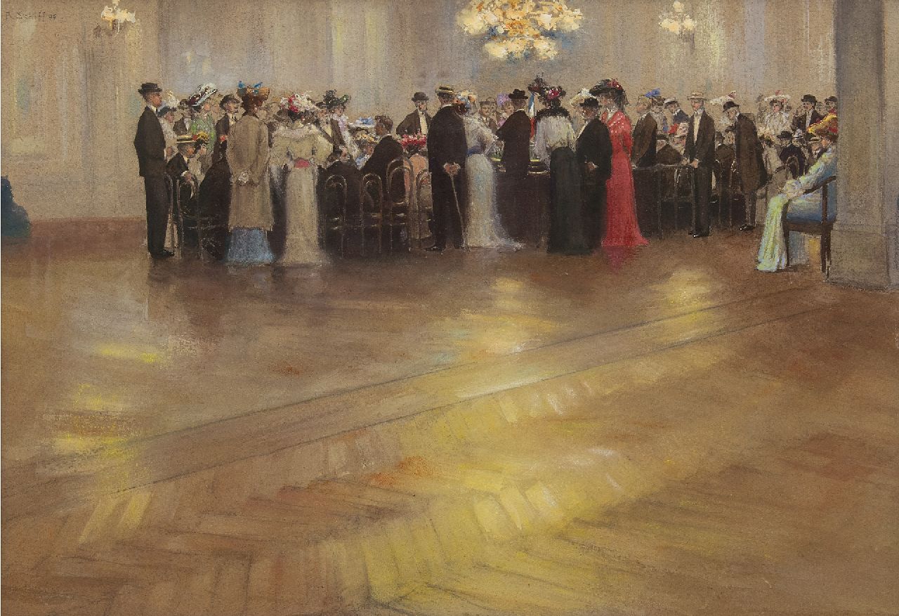 Robert Schiff | At the casino, pastel and watercolour on board, 35.9 x 52.0 cm, signed u.l. and dated '05