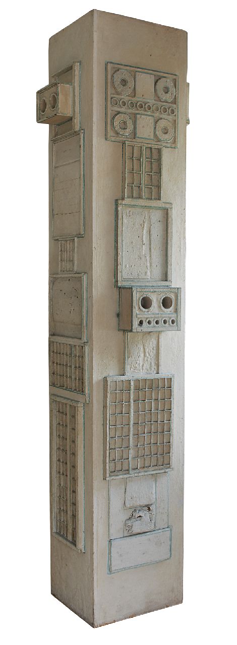 Wolkers J.H.  | 'Jan' Hendrik Wolkers, Totempaal, wooden construction 243.0 x 40.0 cm, executed ca. 1960-1964