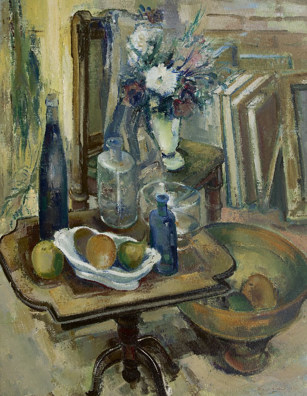 Colnot K.M.H.  | 'Karel' Marinus Hendrikus Colnot, Studio still life, oil on canvas 95.2 x 75.3 cm, signed l.r. and dated '72