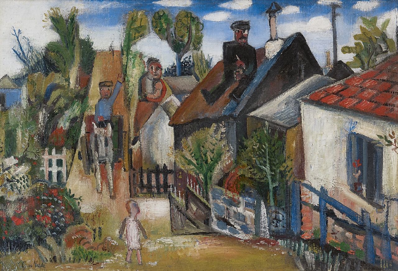 Velde G. van | Gerardus 'Geer' van Velde, Village view, oil on canvas 45.4 x 66.2 cm, signed l.l. and on the reverse and painted ca. 1925-1928