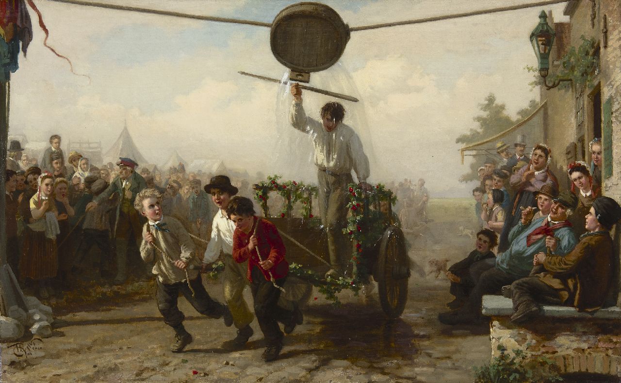Seben H. van | Henri van Seben, On the springfair, oil on canvas 56.7 x 91.0 cm, signed l.l.