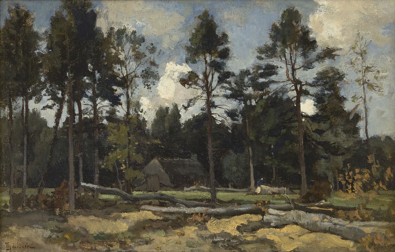 Bock T.E.A. de | Théophile Emile Achille de Bock, On the Holterberg, oil on canvas 38.7 x 59.9 cm, signed l.l.