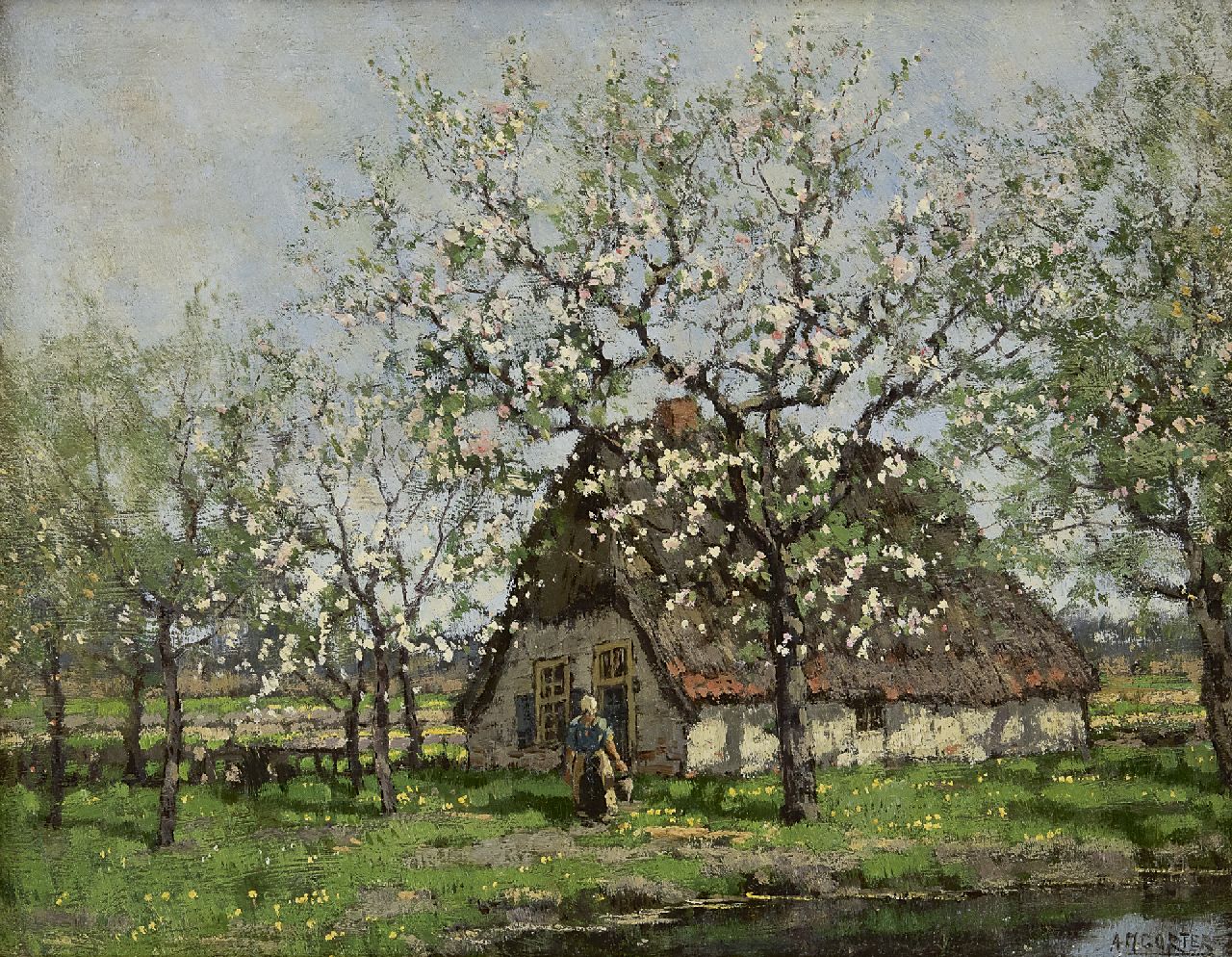 Gorter A.M.  | 'Arnold' Marc Gorter, Spring, oil on canvas 33.0 x 42.3 cm, signed l.r.