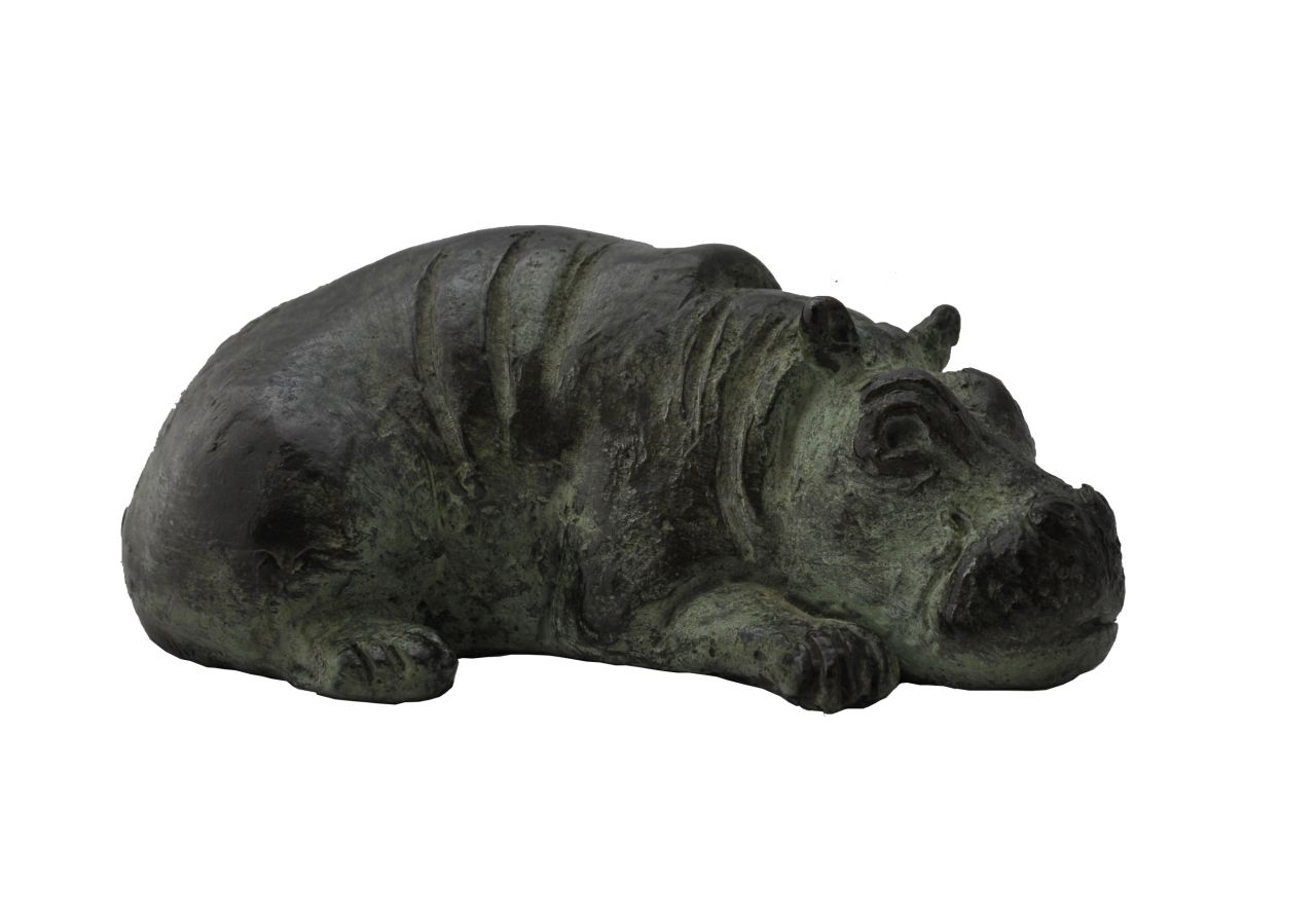 Heyster H.  | Hetty Heyster, Young hippopotamus, bronze 12.0 x 9.0 cm, signed with monogram on the edge