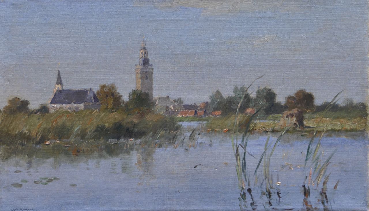 Knikker A.  | Aris Knikker | Paintings offered for sale | View of Nieuwkoop, oil on canvas 30.3 x 50.3 cm, signed l.l. and without frame