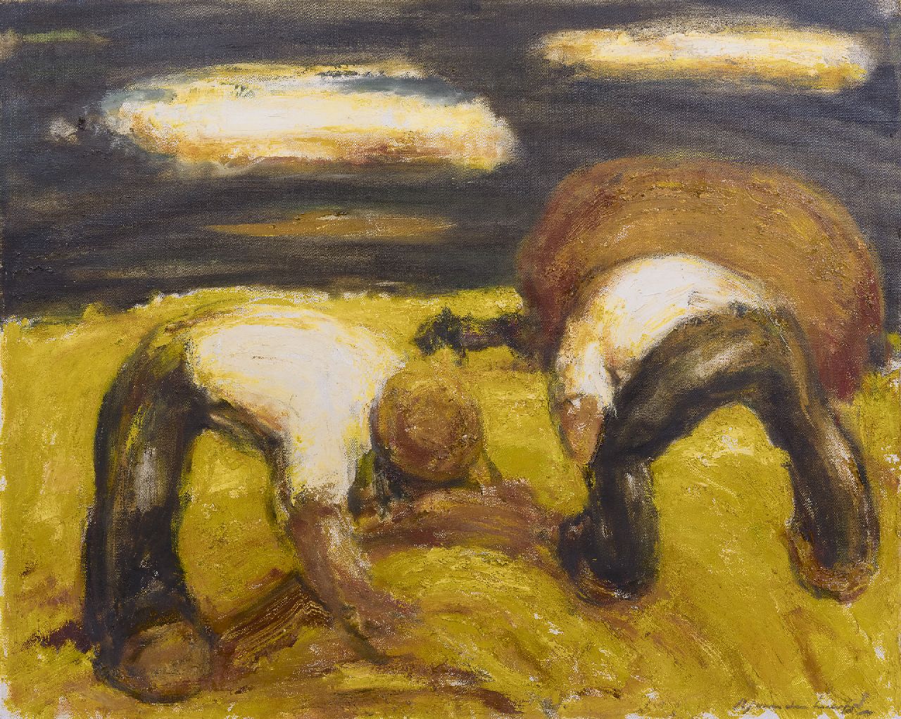 Heuvel K.J. van den | Karel Jan van den Heuvel, Harvest, oil on canvas 79.9 x 100.7 cm, signed l.r.