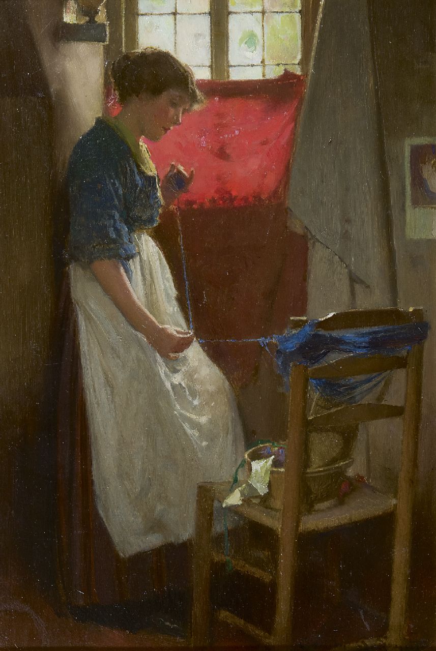 Smith C.A.  | Carlton Alfred Smith, Daydreaming, oil on panel 33.0 x 22.3 cm, signed l.r.