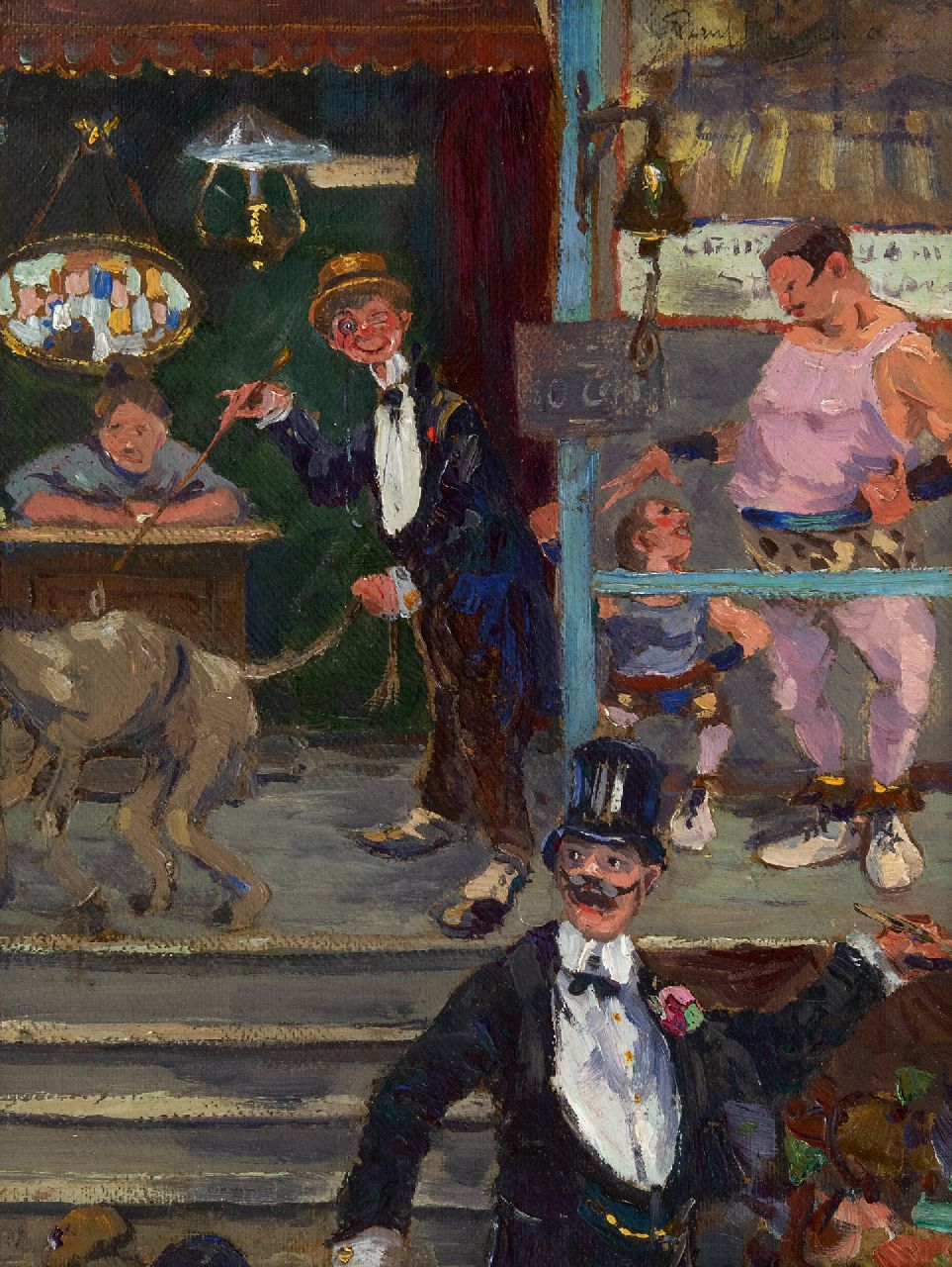 Hagemans P.  | Paul Hagemans, At the fair, oil on painter's board 35.0 x 27.2 cm, signed u.r.