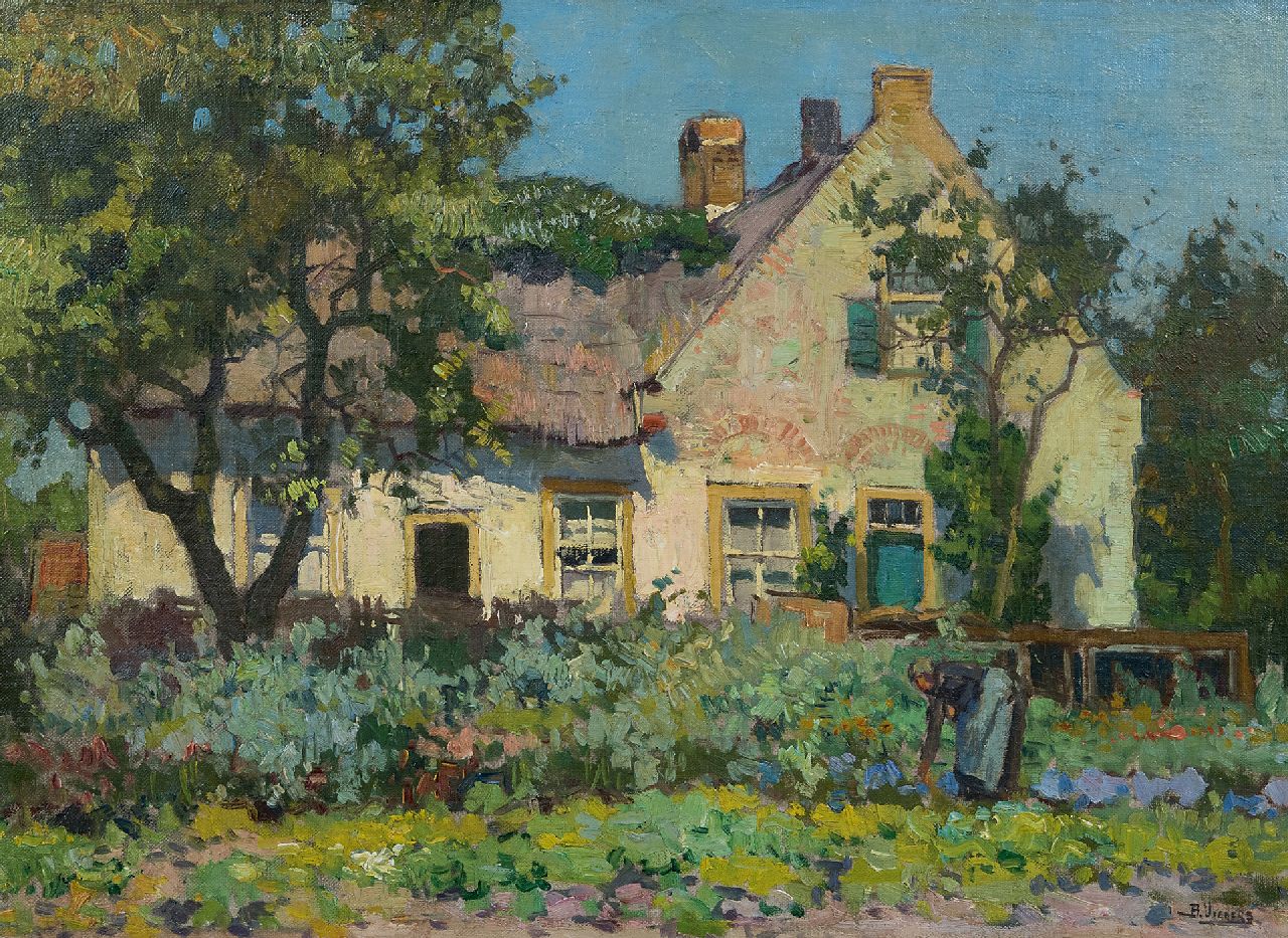 Viegers B.P.  | Bernardus Petrus 'Ben' Viegers, In the kitchen garden, oil on canvas 42.5 x 57.6 cm, signed l.r.