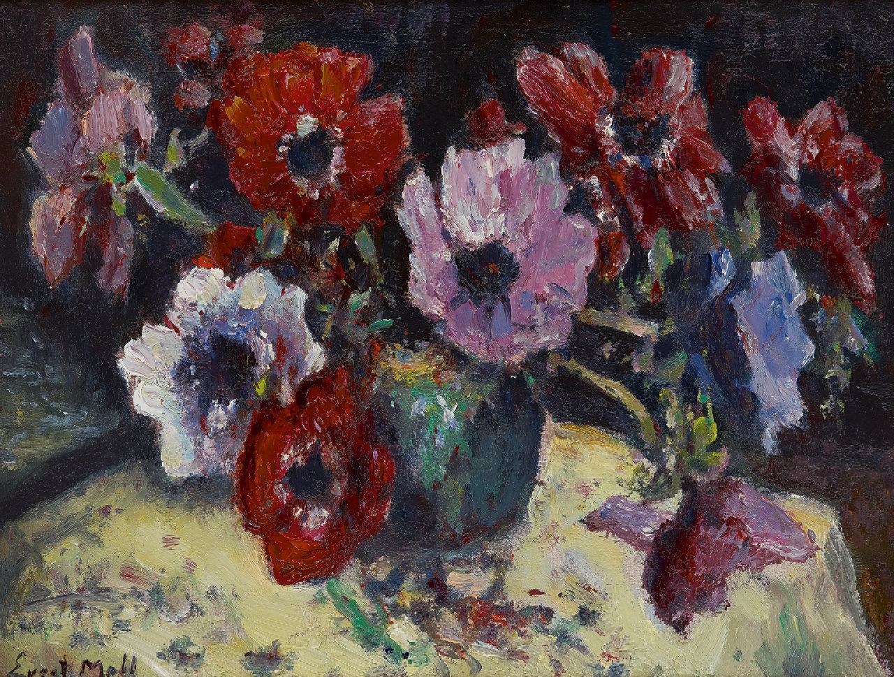 Moll E.  | Evert Moll | Paintings offered for sale | Anemones, oil on canvas 30.5 x 40.1 cm, signed l.l.