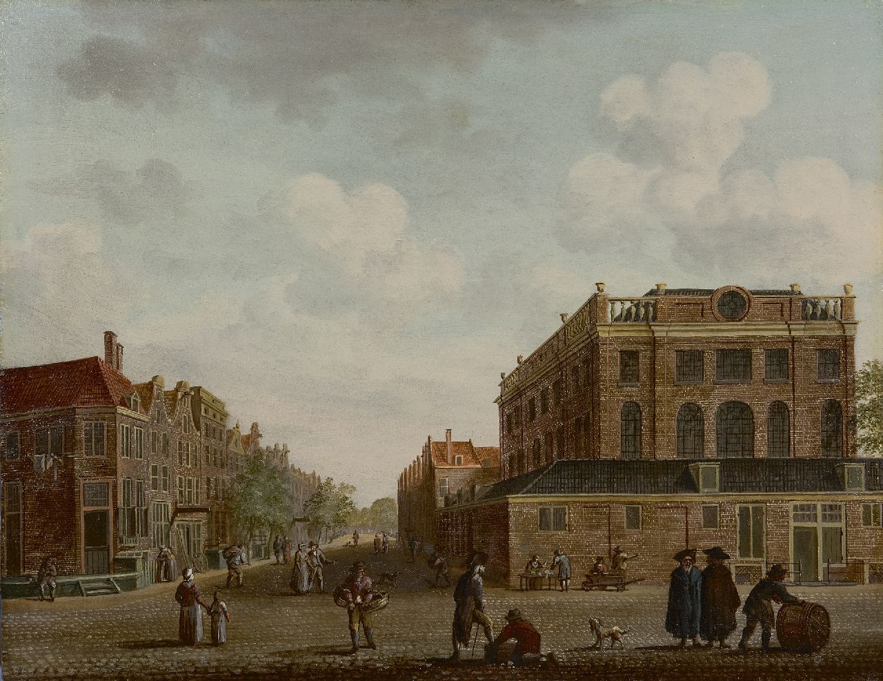 Renard F.T.  | Fredericus Theodorus Renard, Portuguese Synagogue in Amsterdam, oil on panel 33.8 x 43.8 cm, late 18th century