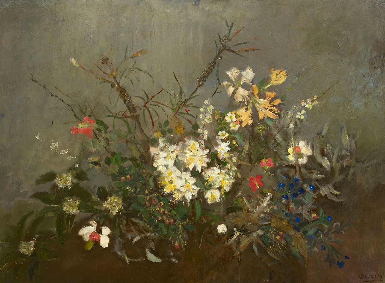 Sorella (Theresia Ansingh)   | Sorella (Theresia Ansingh), Spring flowers, oil on board 75.2 x 99.8 cm, signed l.r.