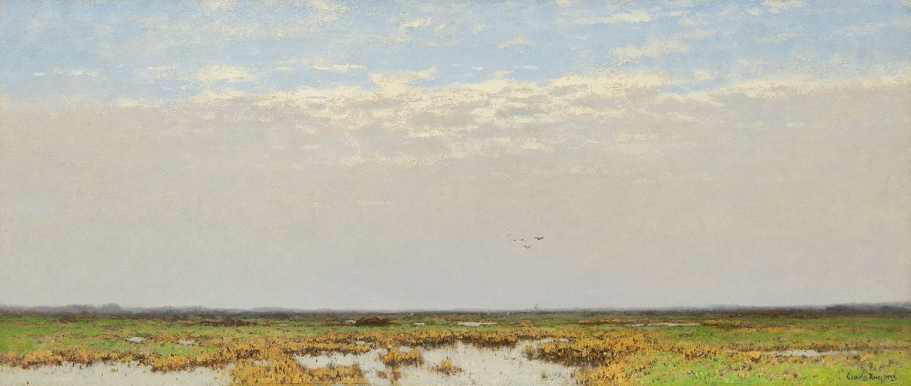 Kuijpers C.  | Cornelis Kuijpers | Paintings offered for sale | An extensive polder landscape, oil on canvas 56.3 x 132.3 cm, signed l.r.