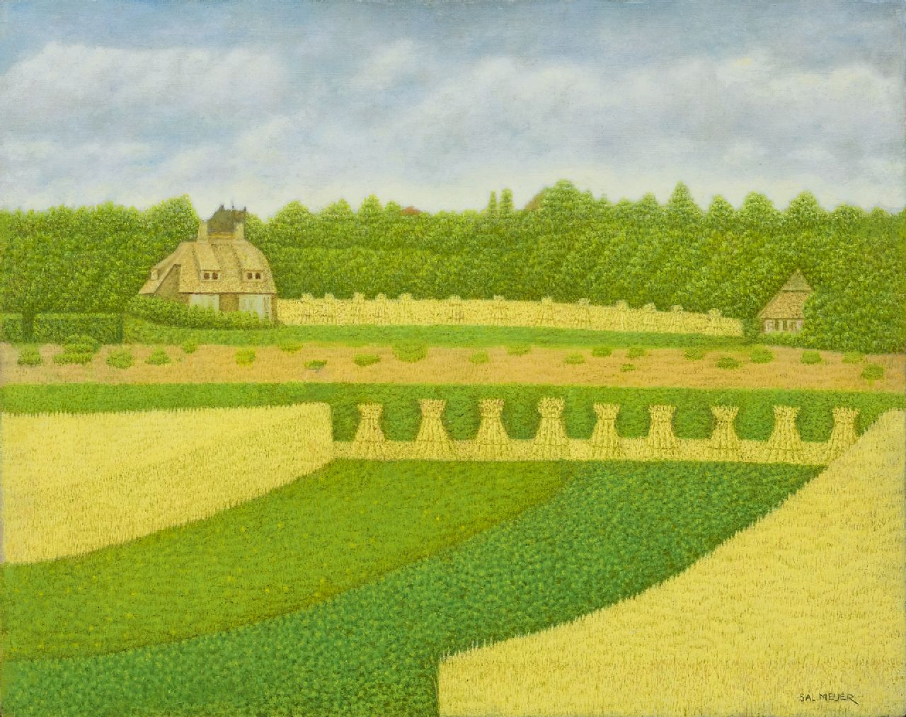 Meijer S.  | Salomon 'Sal' Meijer | Paintings offered for sale | Country house near Blaricum, oil on panel 40.0 x 49.9 cm, signed l.r.