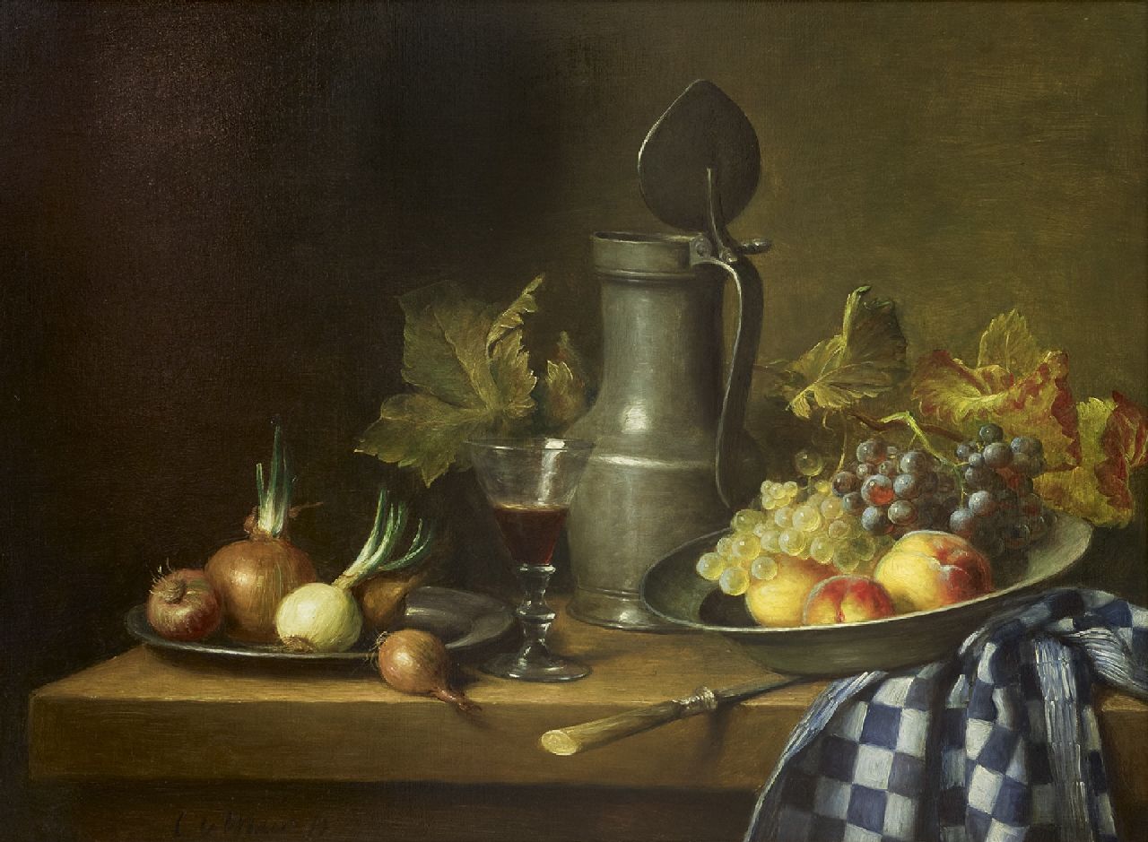 Mair C. le | Cornelis le Mair | Paintings offered for sale | Still life with guild cup, oil on panel 60.0 x 80.0 cm, signed l.l.