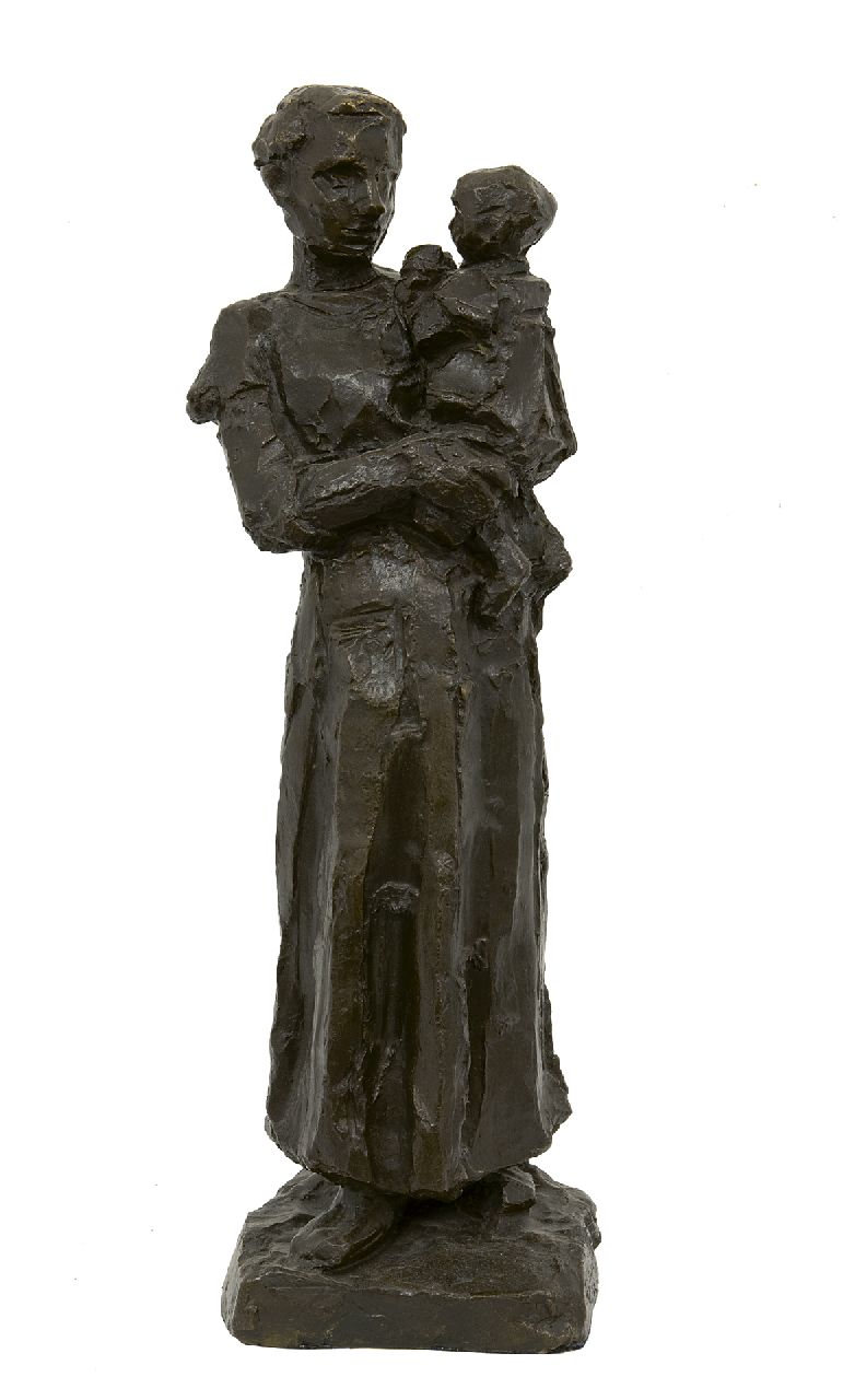 Zijl L.  | Lambertus Zijl, Mother and child, bronze 49.0 cm, signed on the base and executed 1917