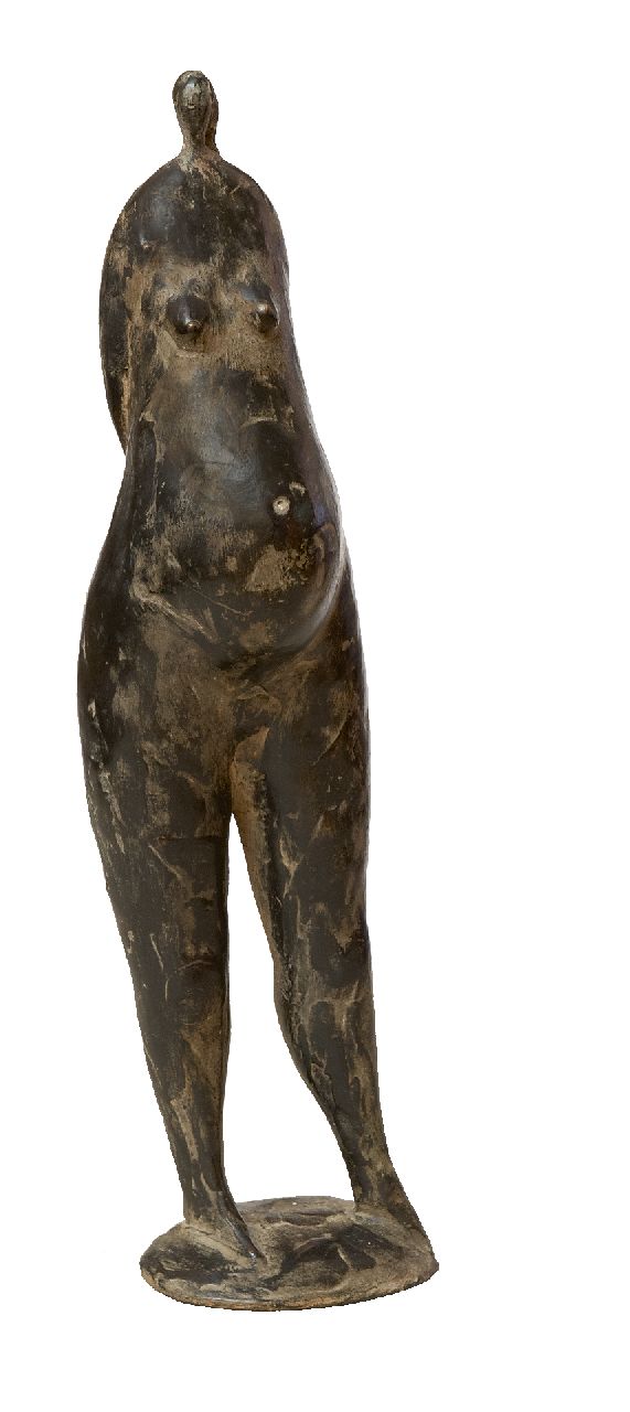 Hemert E. van | Evert van Hemert, Famke Fataal, patinated bronze 29.2 x 7.0 cm, signed with monogram on the base and executed in 2008