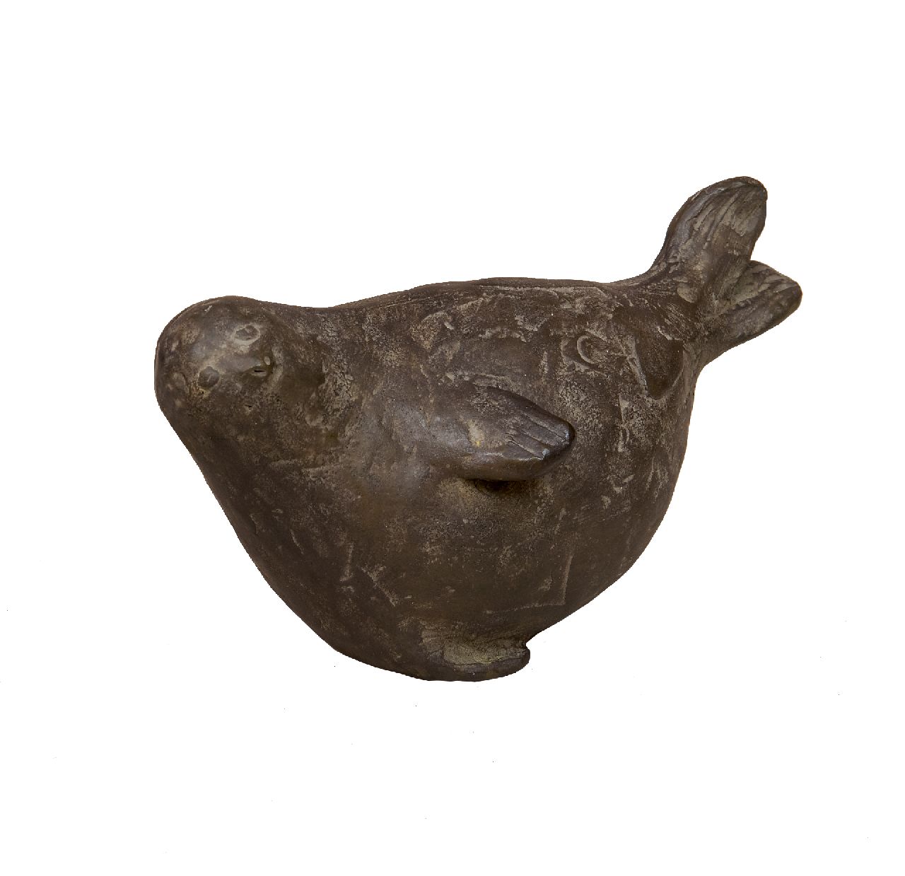 Hemert E. van | Evert van Hemert, Seal, patinated bronze 8.0 x 15.5 cm, signed with monogram on the belly and executed 2017