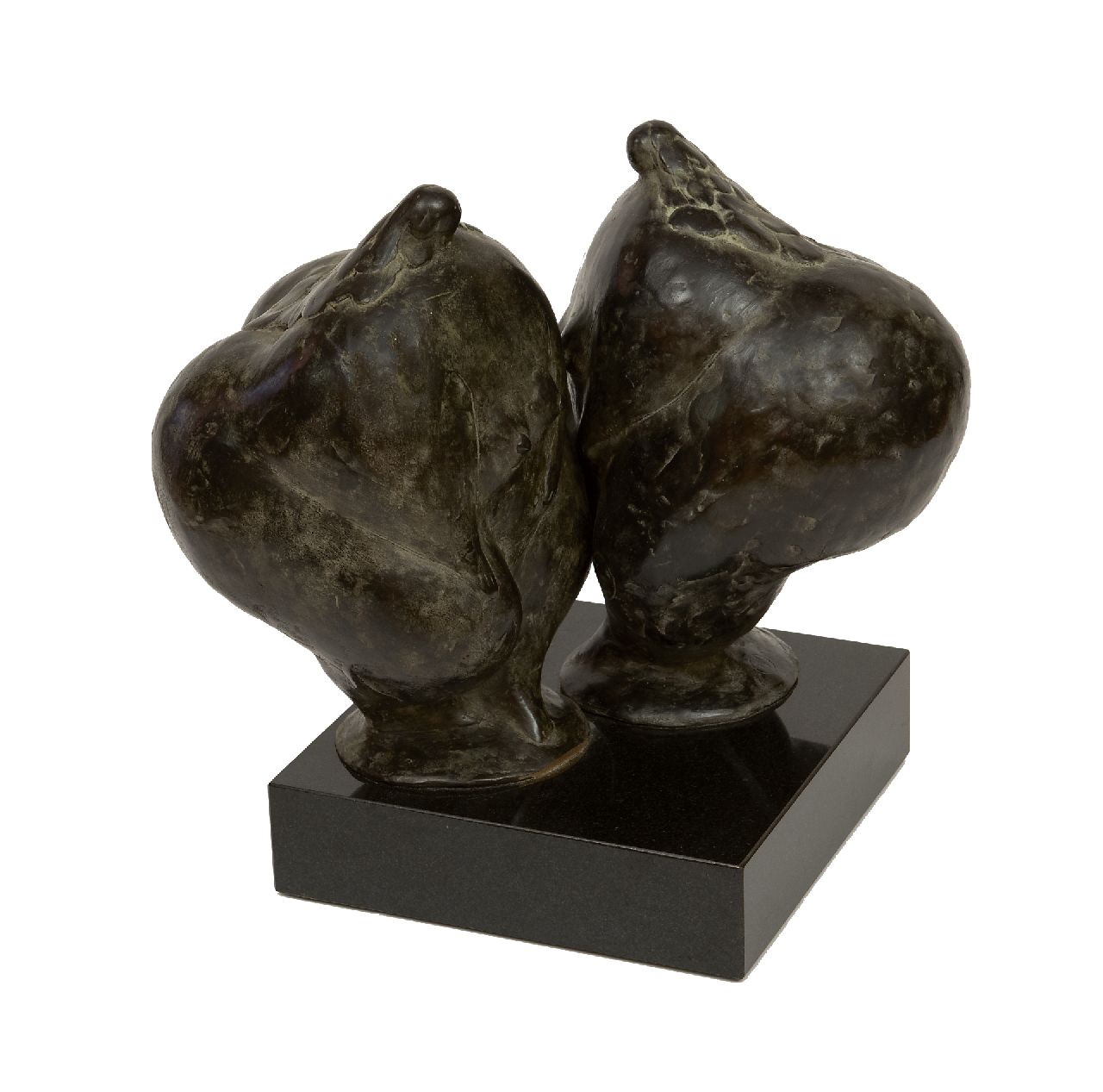 Hemert E. van | Evert van Hemert, Small Talk, patinated bronze 24.0 x 34.0 cm, signed with monogram on the bronze base and executed in 2016