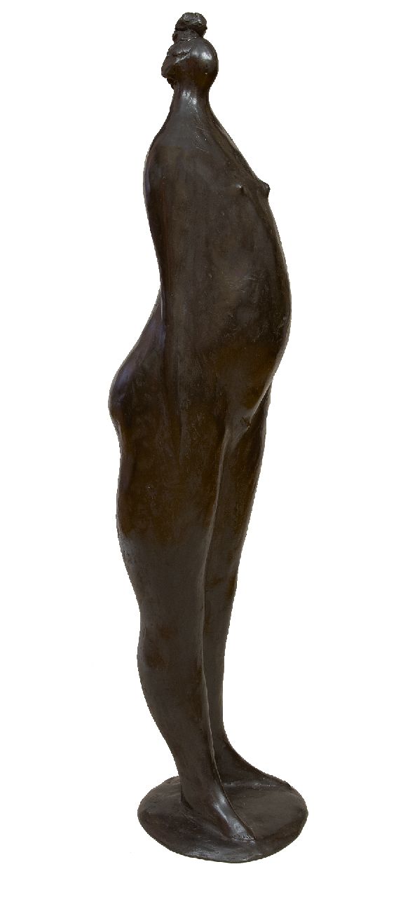 Hemert E. van | Evert van Hemert, Knotje, patinated bronze 93.0 x 23.0 cm, signed with monogram on the base and executed in 2010