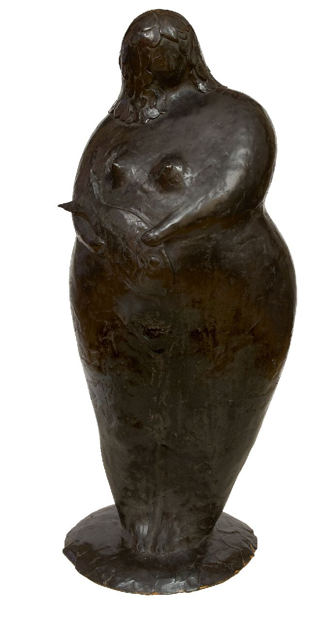 Hemert E. van | Evert van Hemert, Stavers glorie, patinated bronze 90.0 x 33.0 cm, signed with monogram on the base and dated on the base 2005