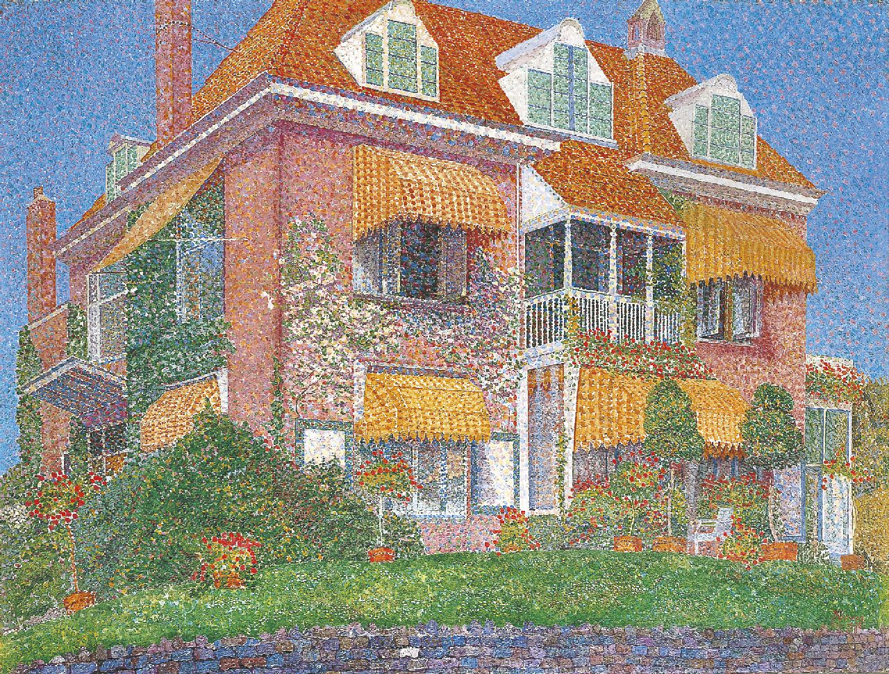 Nieweg J.  | Jakob Nieweg | Paintings offered for sale | Villa Kinheim, Bloemendaal, oil on canvas 61.6 x 80.6 cm, signed l.r. and dated Aug. 1915