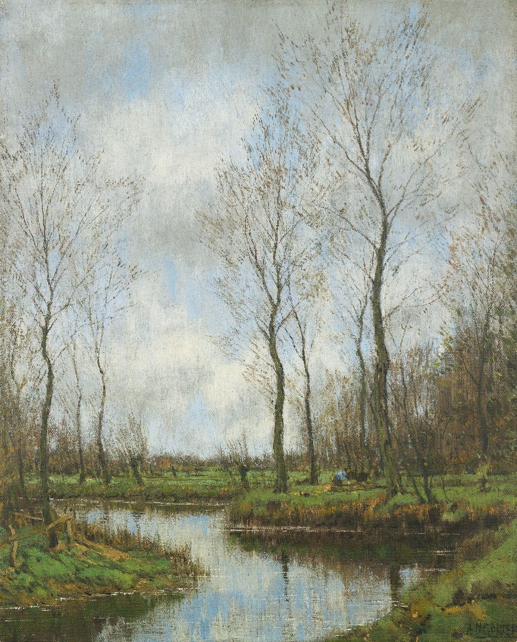 Gorter A.M.  | 'Arnold' Marc Gorter | Paintings offered for sale | Woodworker near the Vordense Beek, oil on canvas 50.5 x 40.4 cm, signed l.r.