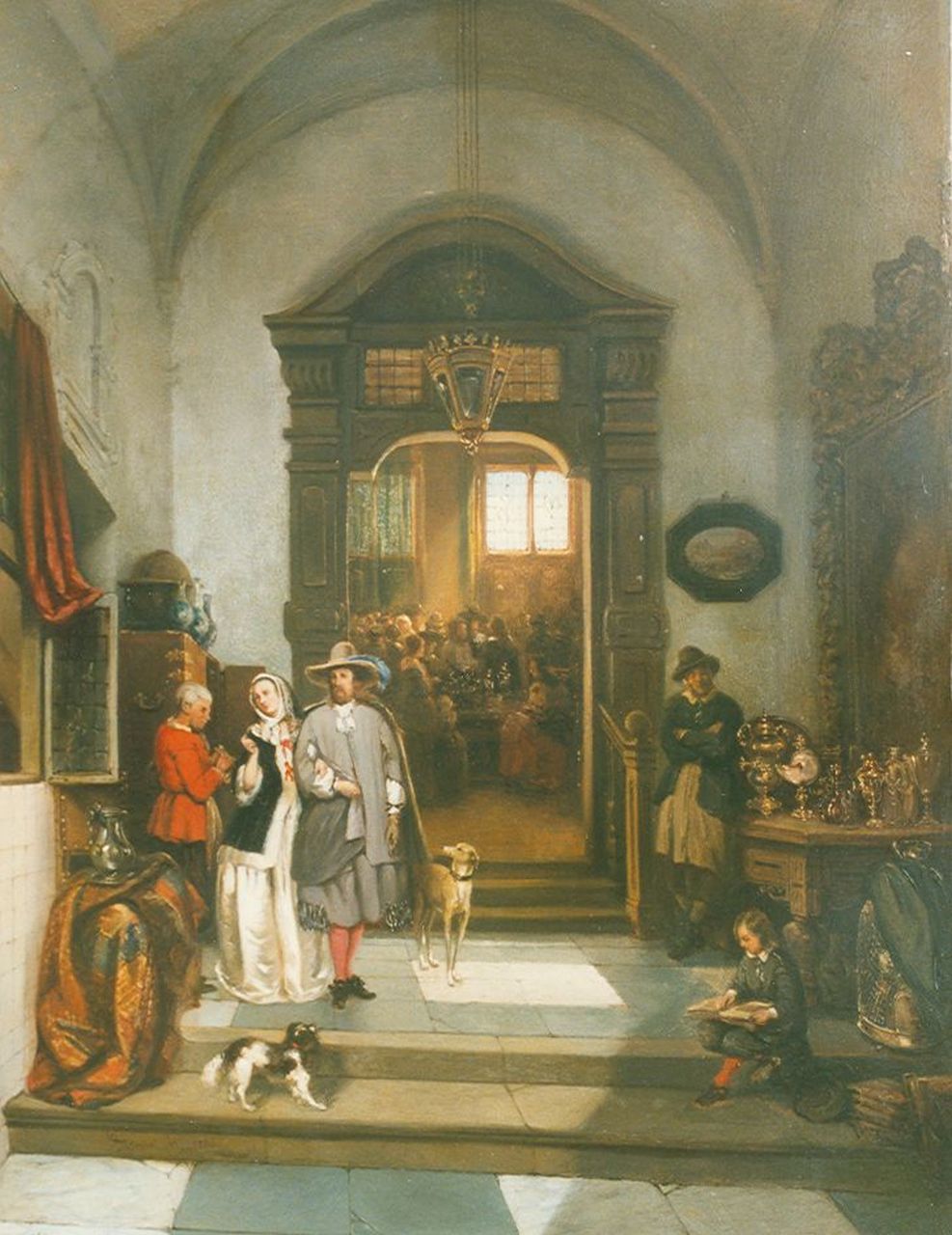 Stroebel J.A.B.  | Johannes Anthonie Balthasar Stroebel, Viewing day, oil on panel 52.0 x 39.8 cm, signed l.l. and dated 1850