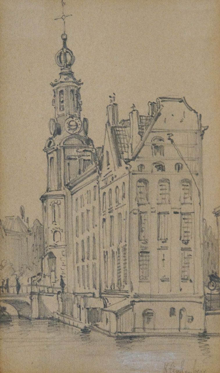 Klinkenberg J.C.K.  | Johannes Christiaan Karel Klinkenberg | Watercolours and drawings offered for sale | The Munt, drawing on paper 9.0 x 15.0 cm