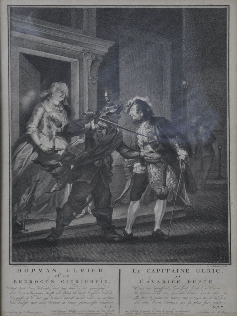 Houbraken J.  | Jacobus 'Jacob' Houbraken, Hopman Ulrich, etching on paper 27.5 x 38.5 cm