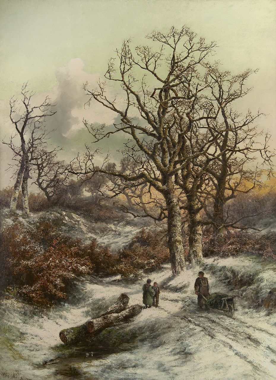 Marius Christiaan Middelbeek | A winter landscape, oil on canvas, 129.9 x 95.3 cm, signed l.l.