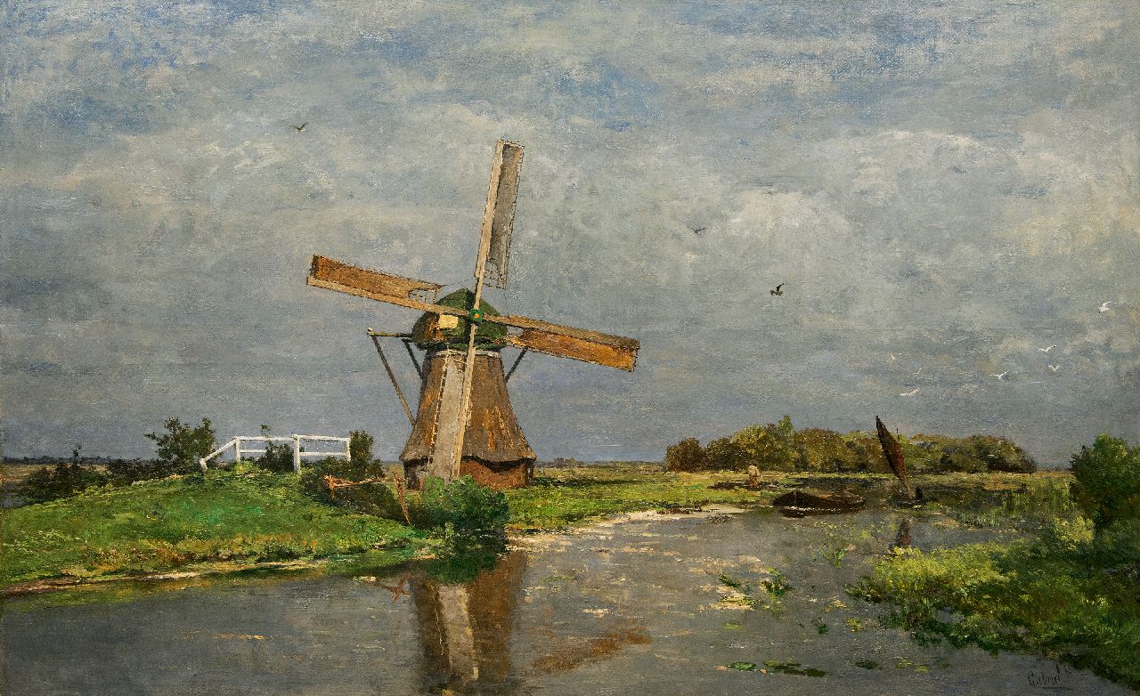 Gabriel P.J.C.  | Paul Joseph Constantin 'Constan(t)' Gabriel | Paintings offered for sale | Summer (polder near Giethoorn), oil on canvas 90.8 x 151.0 cm, signed l.r. and painted ca. 1875