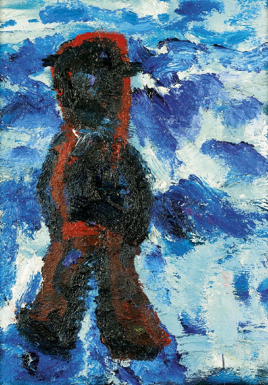 Benner G.  | Gerrit Benner, Figure and sea, oil on canvas 70.0 x 50.0 cm, signed on the reverse