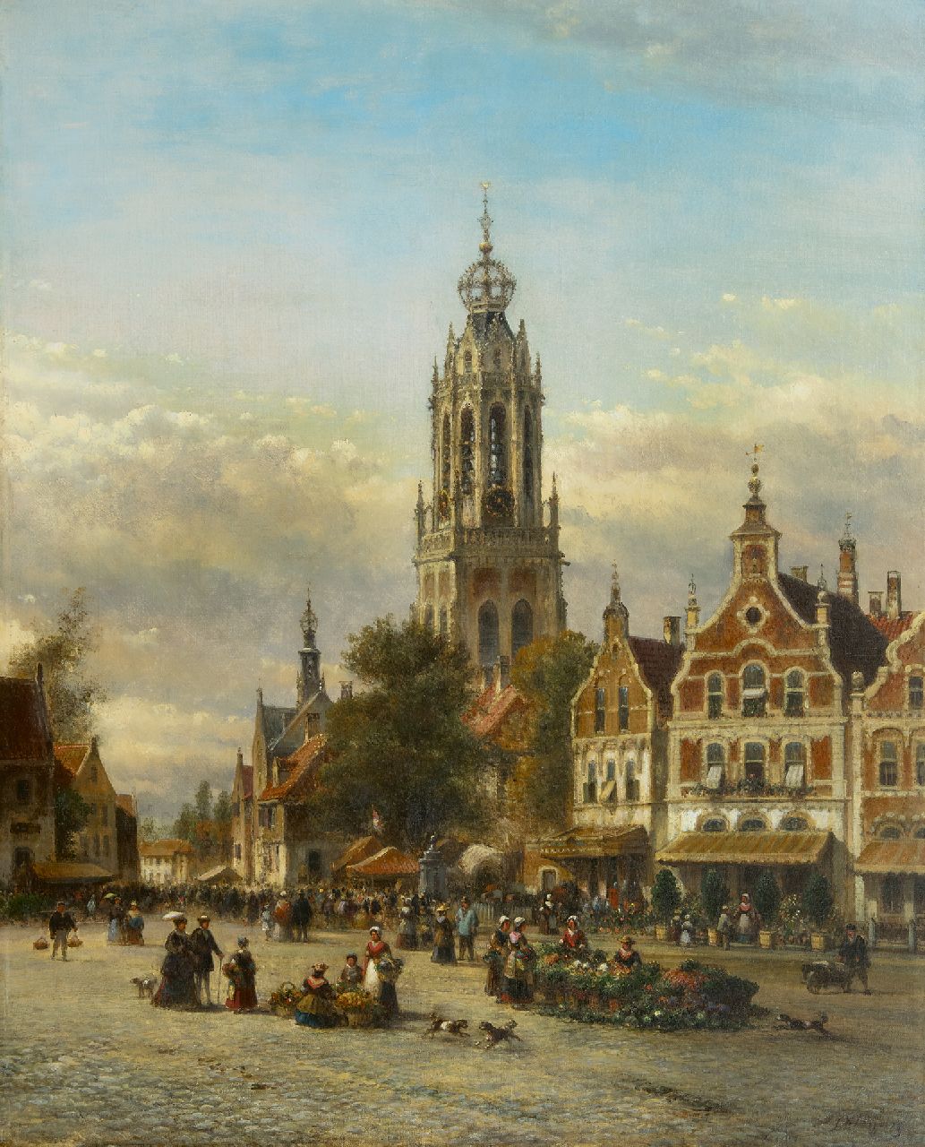 Kleijn L.J.  | Lodewijk Johannes Kleijn, Marketday, oil on canvas 86.5 x 70.1 cm, signed l.r.
