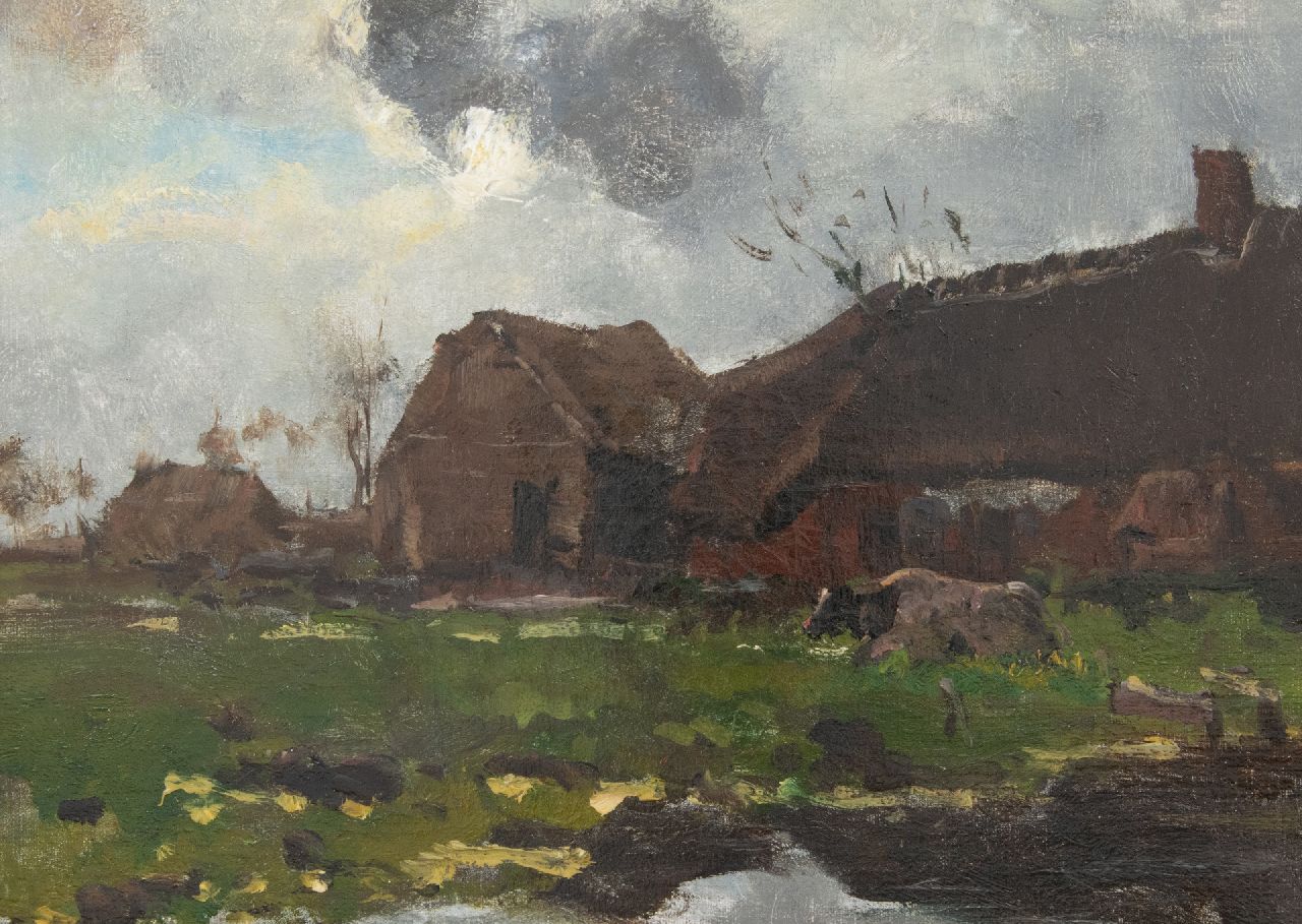Verster van Wulverhorst (Floris Verster) F.H.  | Floris Hendrik Verster van Wulverhorst (Floris Verster), Farmhouse, oil on canvas 30.4 x 41.3 cm, painted ca. 1882