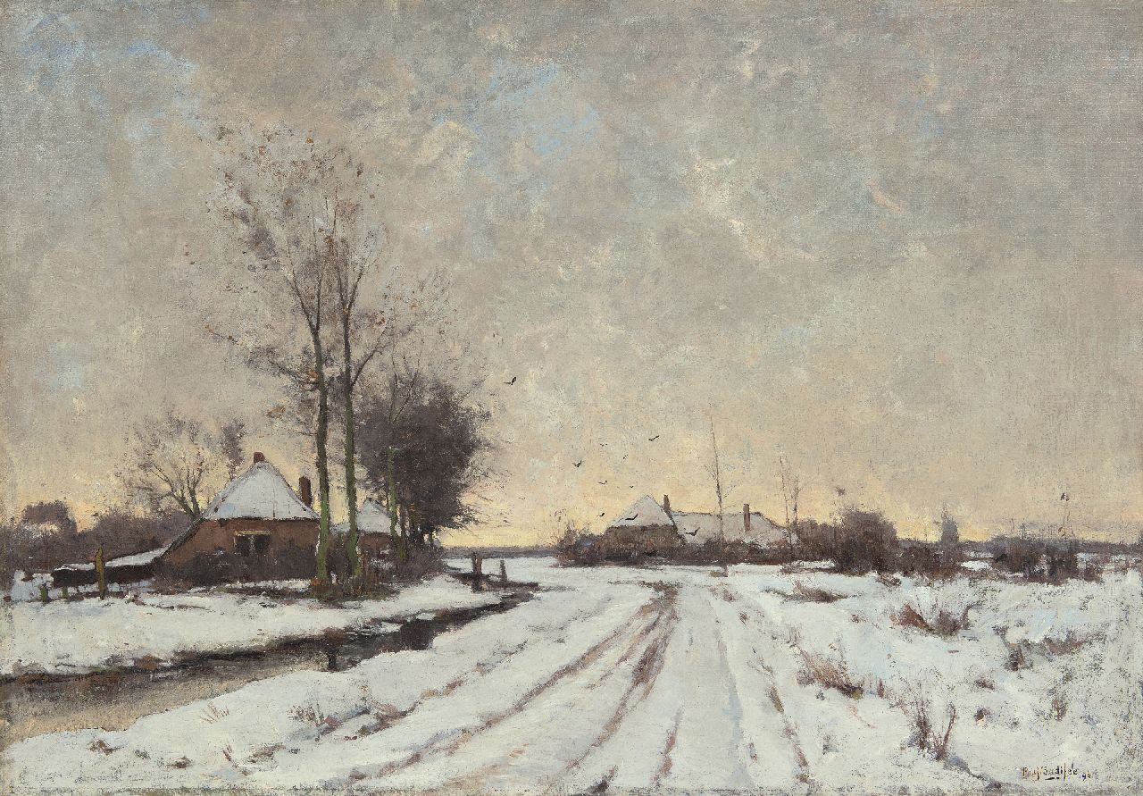 Bodifée J.P.P.  | Johannes Petrus Paulus 'Paul' Bodifée, A winter landscape, Overijssel, oil on canvas 70.3 x 100.0 cm, signed l.r. and dated '96