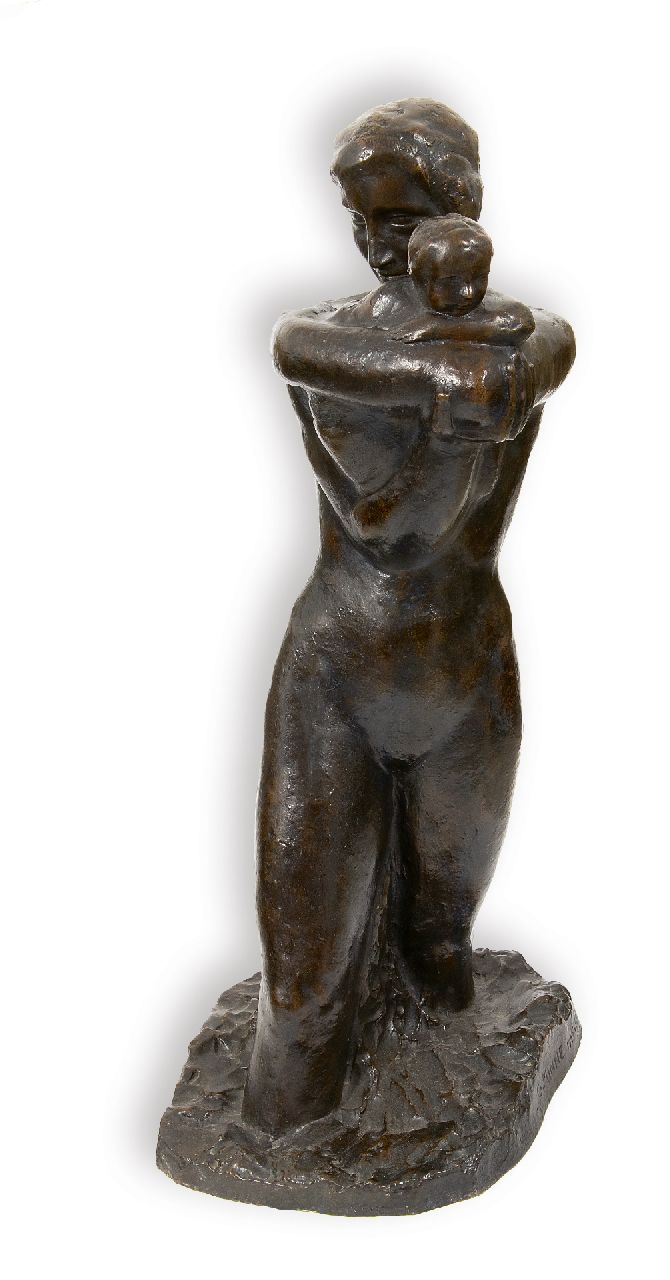 Minne G.  | George Minne, Mother and child, bronze 75.2 x 33.0 cm, signed on the base and dated 1929