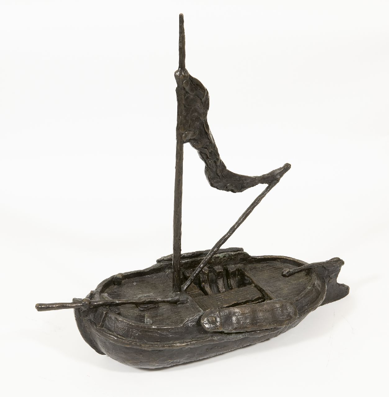 Blank H.  | Hans Blank | Sculptures and objects offered for sale | Dutch barge, bronze 31.2 cm