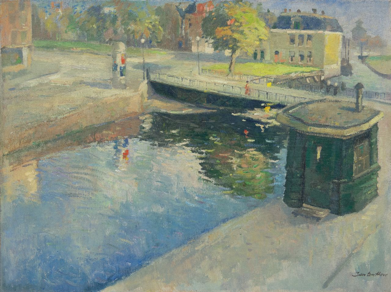 Jan ten Have | The Steentilbridge, Groningen, oil on canvas, 60.0 x 80.0 cm, signed l.r. and painted ca. 1925-1930