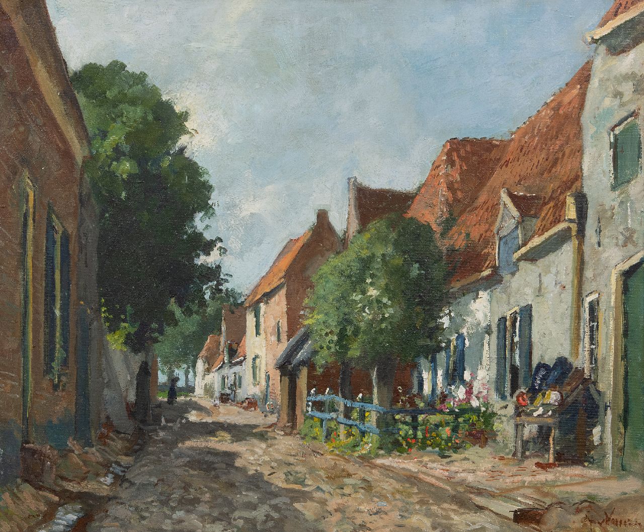 Vuuren J. van | Jan van Vuuren | Paintings offered for sale | A sunny day in Elburg, oil on canvas 50.0 x 60.0 cm, signed l.r.