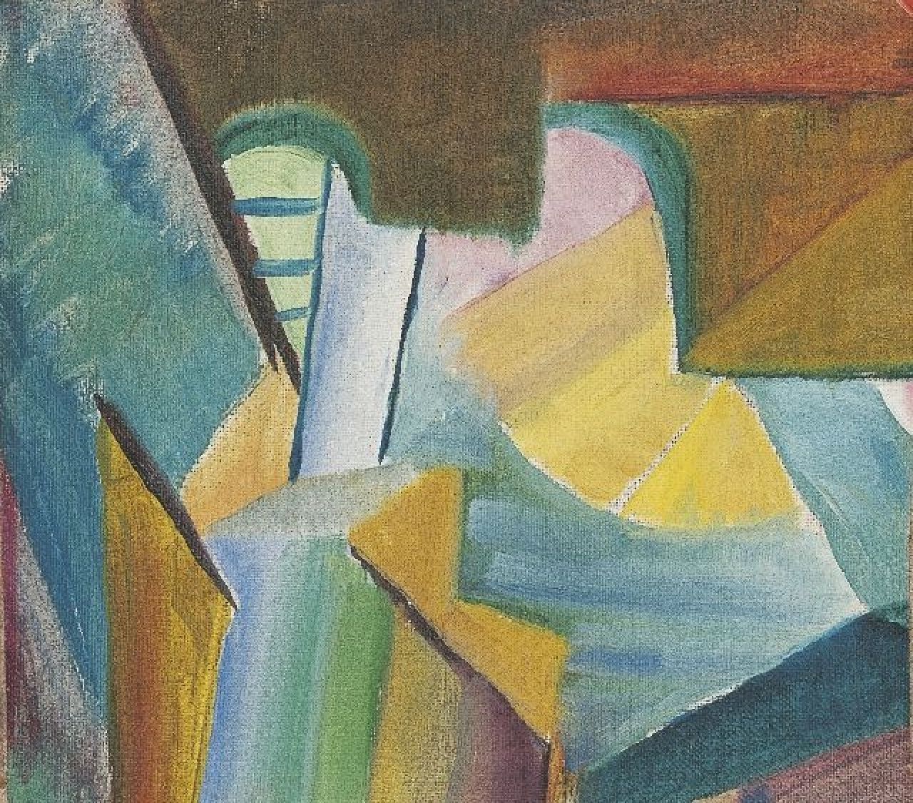 Otto Freundlich | Composition, oil on canvas, 16.4 x 18.7 cm, painted in 1928