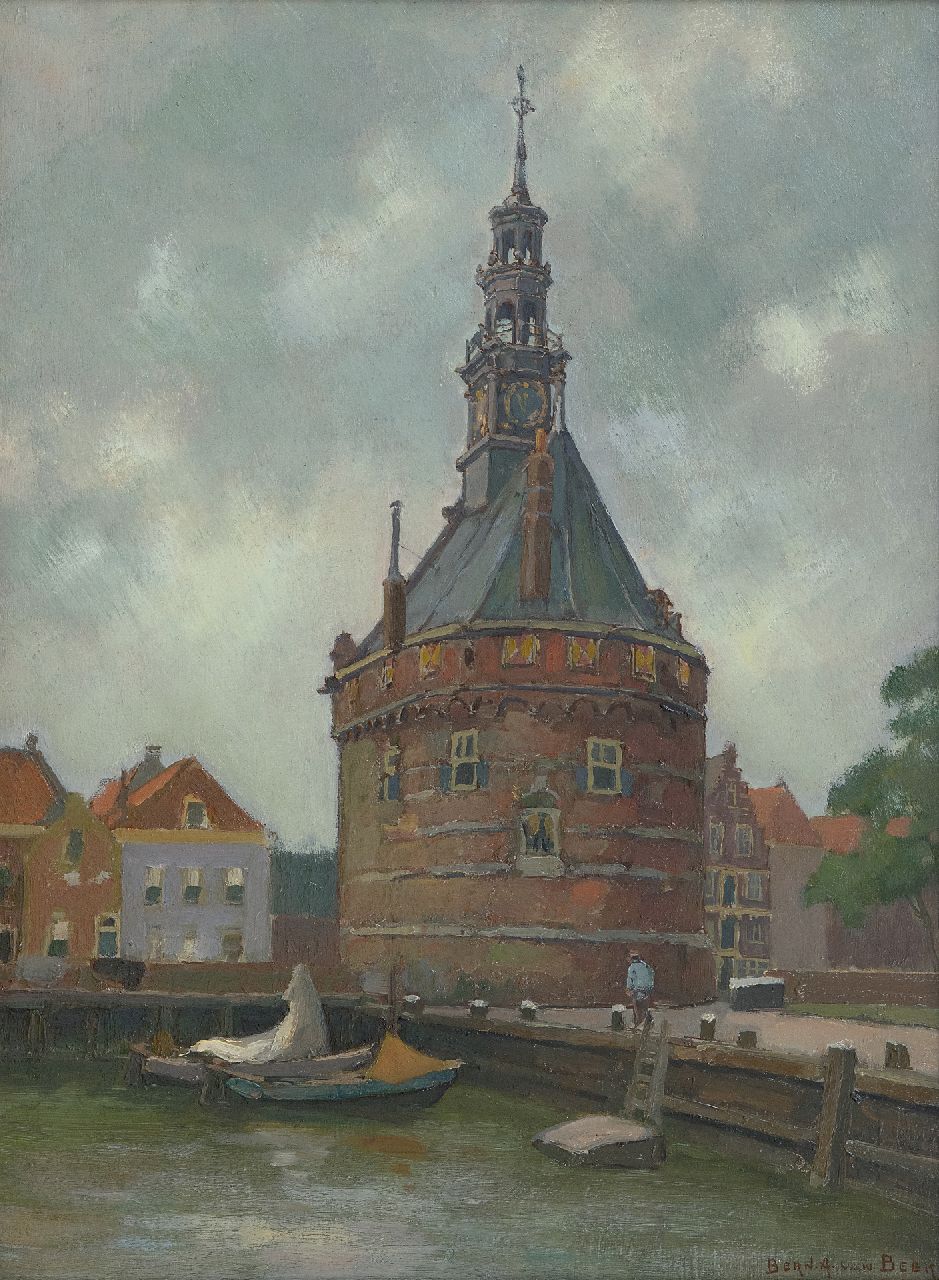 Beek B.A. van | Bernardus Antonie van Beek | Paintings offered for sale | The Hoofdtoren in Hoorn, oil on board 41.0 x 30.0 cm, signed l.r.