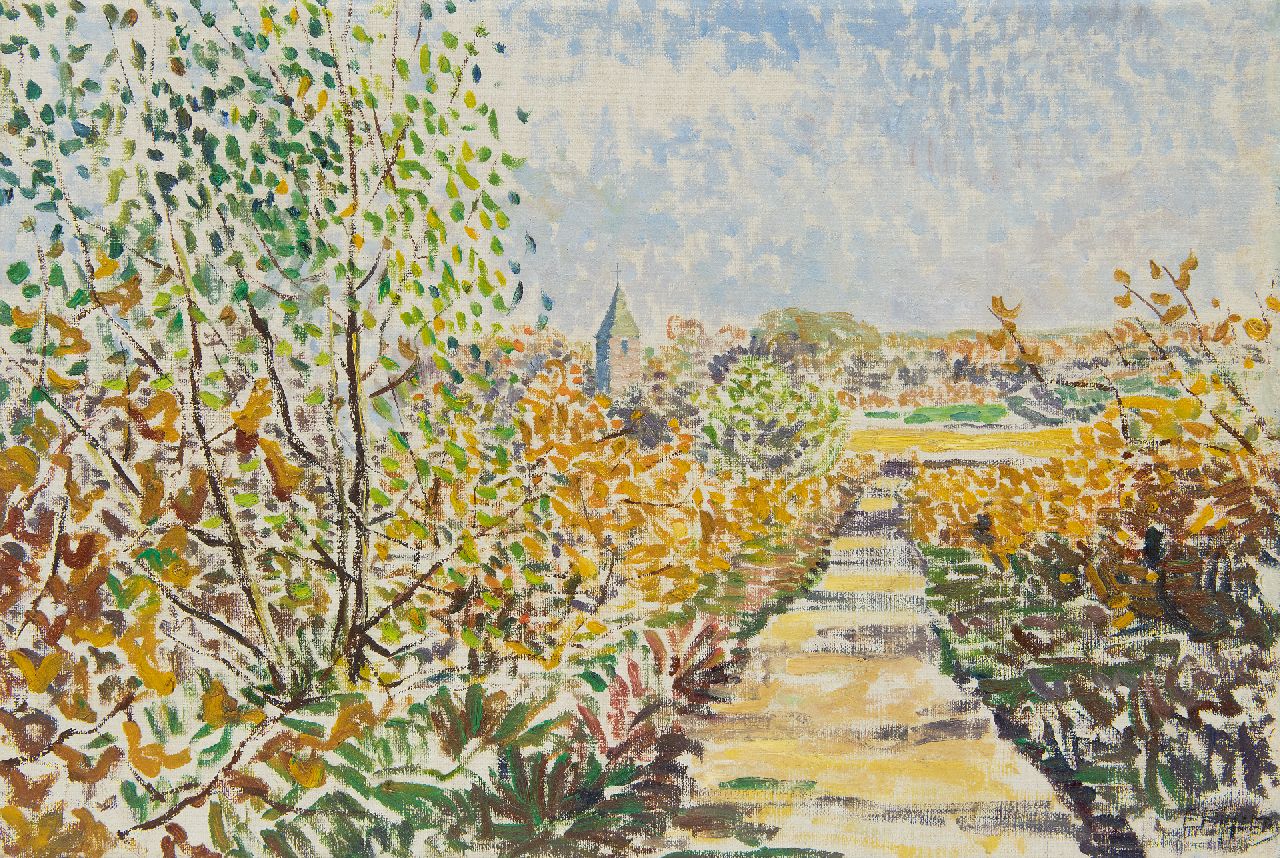 Pijpers E.E.  | 'Edith' Elizabeth Pijpers, Country road in the summer, oil on canvas 32.7 x 48.8 cm, signed l.r.
