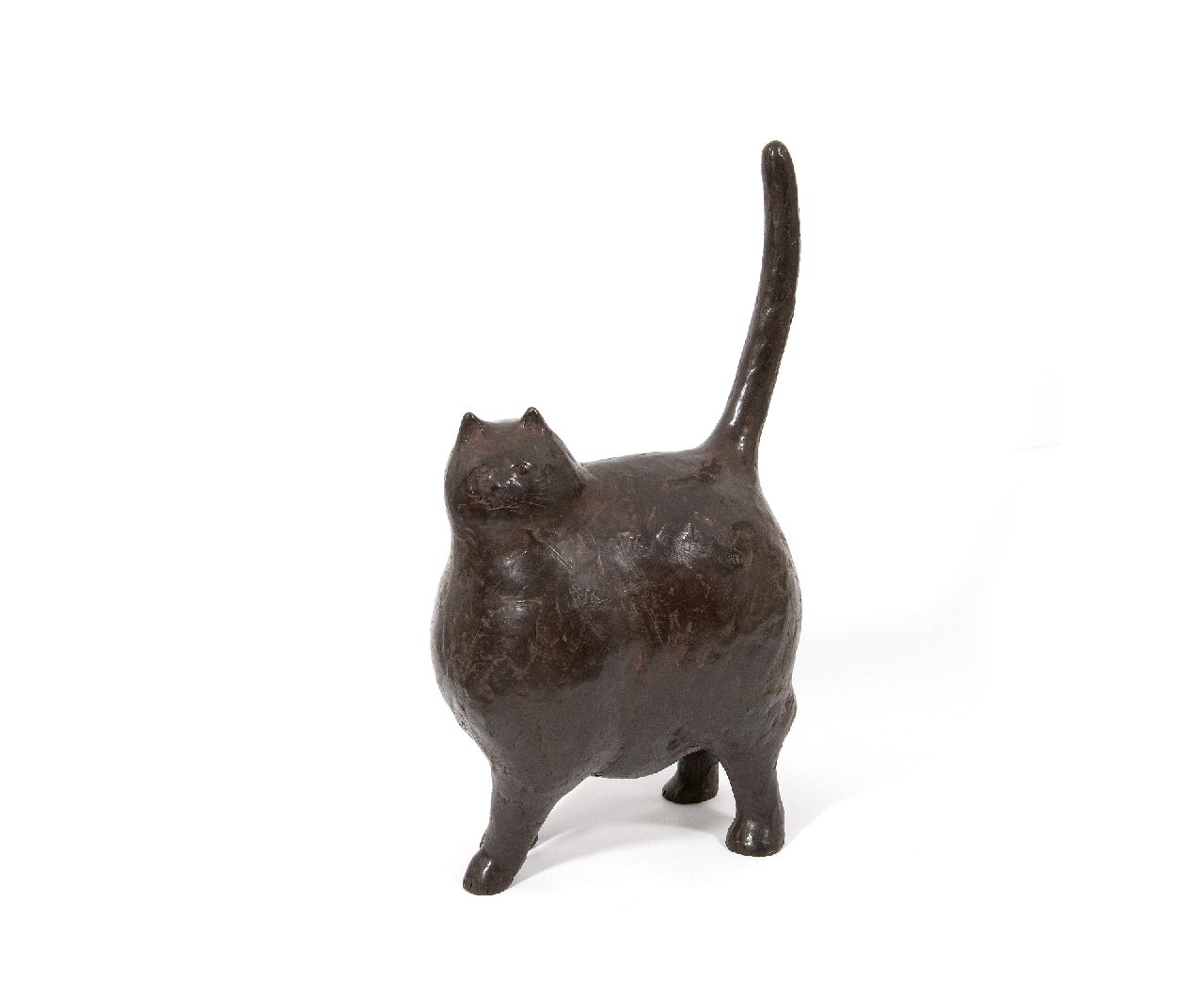 Hemert E. van | Evert van Hemert, The new cat, bronze 54.0 cm, signed under the tail and made in 2012