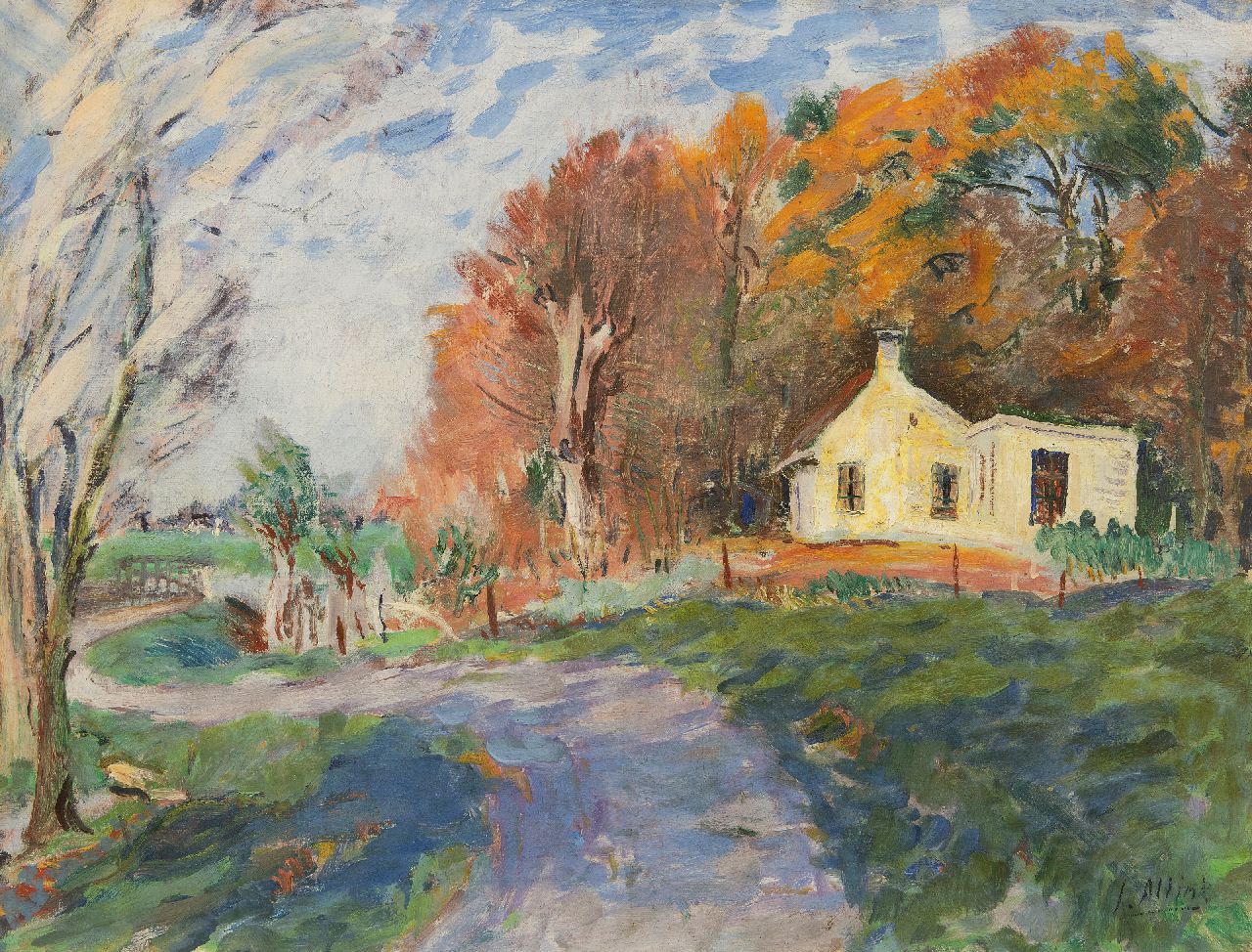 Altink J.  | Jan Altink, Landscape with a house, oil on canvas 60.3 x 78.0 cm, signed l.r.