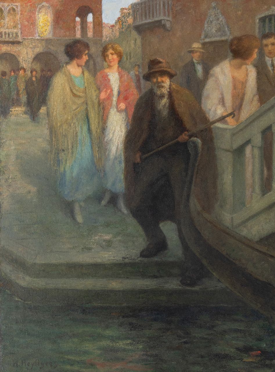 Heijligers H.  | Hendrik 'Henri' Heijligers, In Venice, oil on canvas 100.3 x 75.4 cm, signed l.l.